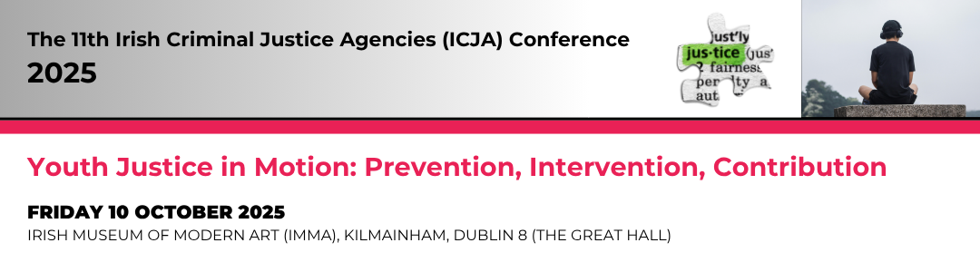 ICJA conference banner: Friday, 10th October 2025 showing the back of a young person wearing headphones