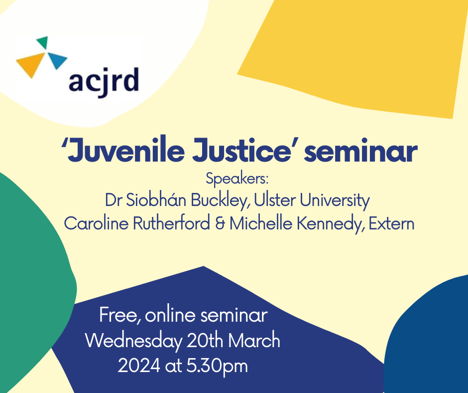 Juvenile Justice online seminar: 20 March 2024